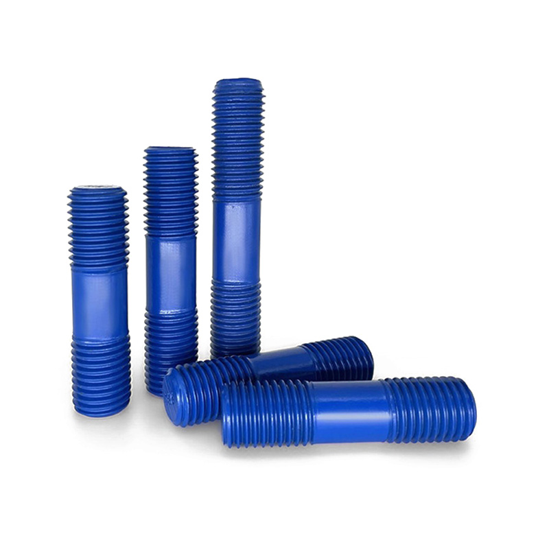 Teflon Blue Stud Bolts Kelautan Anti Korosi Khusus Penggunaan