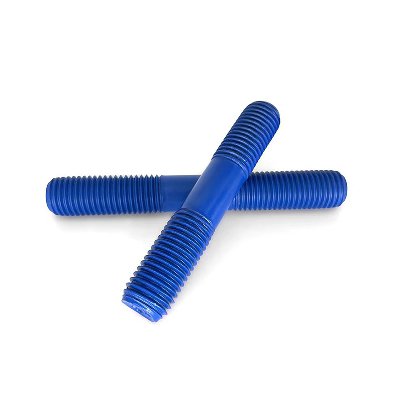 Teflon Blue Stud Bolts Kelautan Anti Korosi Khusus Penggunaan