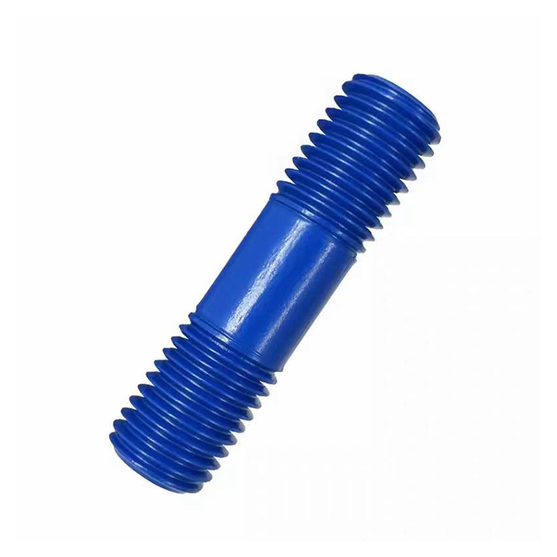 Teflon Blue Stud Bolts Kelautan Anti Korosi Khusus Penggunaan