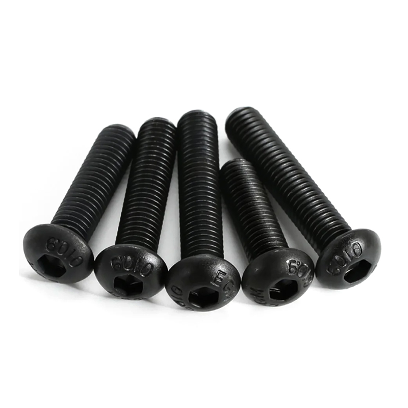 Sekrup Tombol Dilapisi Fosfat Hitam Baja Paduan M6*100