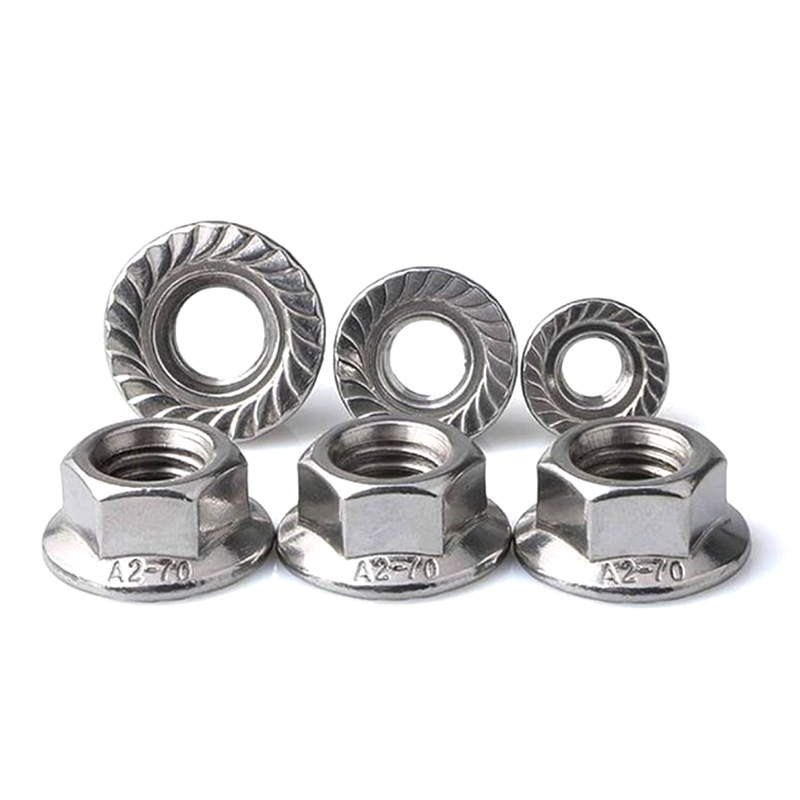 M16-1.5 Mur Flange Hex Berlapis Seng Mur Anti Selip